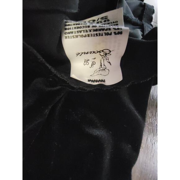 Escante Lingerie Corset Dress SZ Small Velvet Bustier Black Garters - Picture 9 of 10